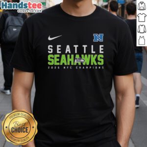 Official Seattle Seahawks NFL AFC Championship 2026 T-Shirt featuring team colors and logo for fans and collectors.