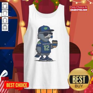 Alt Text: Official Seattle Seahawks NFL Super Bowl LX 2026 mascot tank top featuring Number 12 meme design.