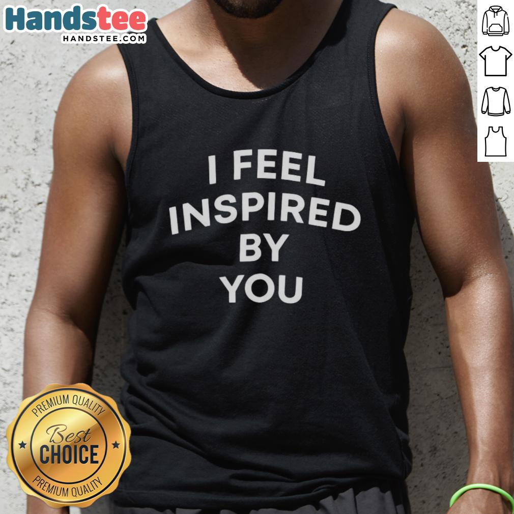 Official The Valley Persian Style Golnesa Gharachedaghi I Feel Inspired By You Letter Tank Top in vibrant design.