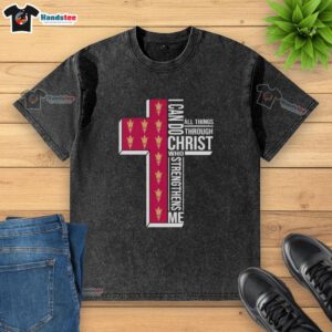 Original Arizona State Sun Devils women's basketball 'I Can Do All Things Through Christ' washed t-shirt design.