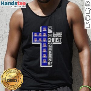 Original Arizona Wildcats women's basketball tank top featuring 'I Can Do All Things Through Christ' inspirational design.