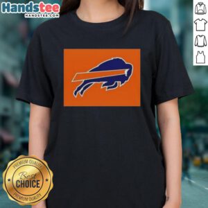 Original Buffalo Bills x Cleveland Browns logo ladies tee, featuring a stylish design for football fans.