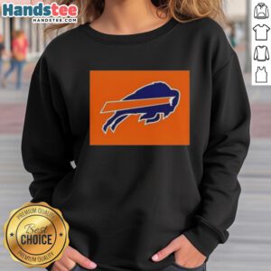 Alt Text: Original Buffalo Bills x Cleveland Browns logo sweatshirt featuring vibrant team colors and stylish design.