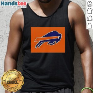 Alt Text: Original Buffalo Bills X Cleveland Browns logo tank top, featuring bold team colors and iconic logos for sports fans.