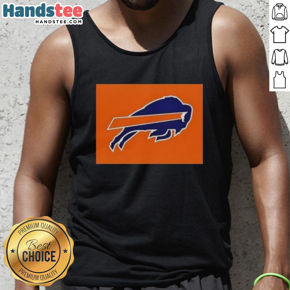 Alt Text: Original Buffalo Bills X Cleveland Browns logo tank top, featuring bold team colors and iconic logos for sports fans.