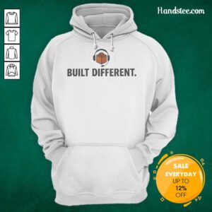 Alt Text: Original Caseoh Built Different Headphone Hoodie featuring stylish design and comfortable fit for music lovers.