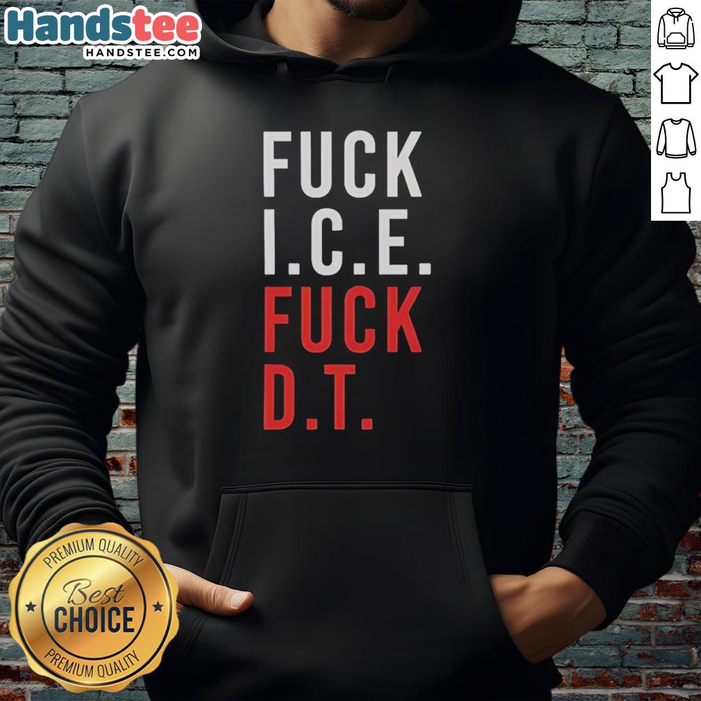 Original Fck Ice and Fck Dt hoodie in black, featuring bold graphics and a comfortable fit for streetwear enthusiasts.