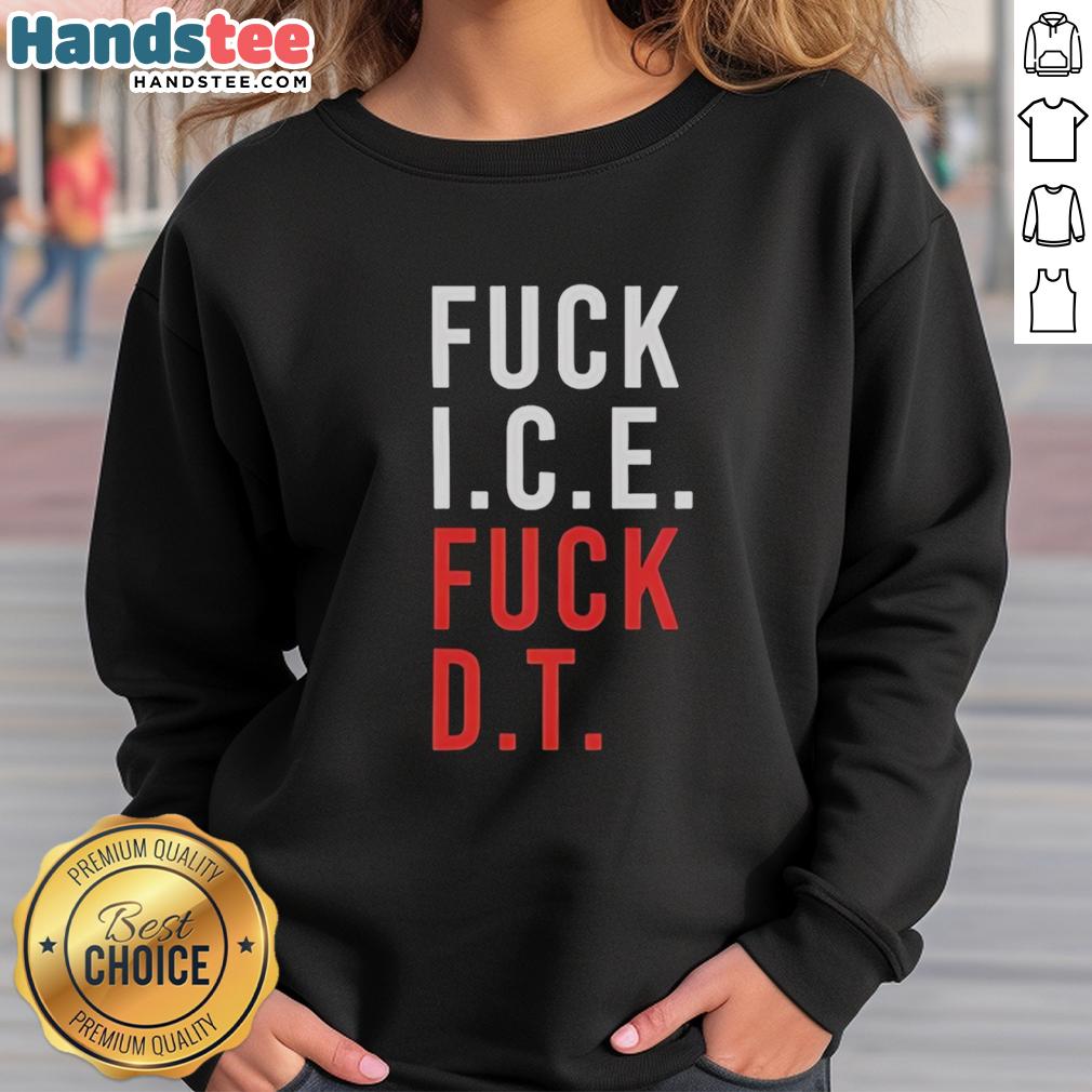 Original Fck Ice and Fck Dt sweatshirt in black, featuring bold graphic text design for casual streetwear style.