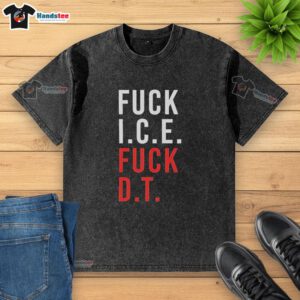 Original Fck Ice and Fck Dt washed t-shirt featuring a trendy design, perfect for casual wear and street style.