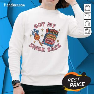 Original Matchbox and Match Fire sweatshirt with 'Bad Bitch Energy' slogan, showcasing vibrant design and stylish fit.