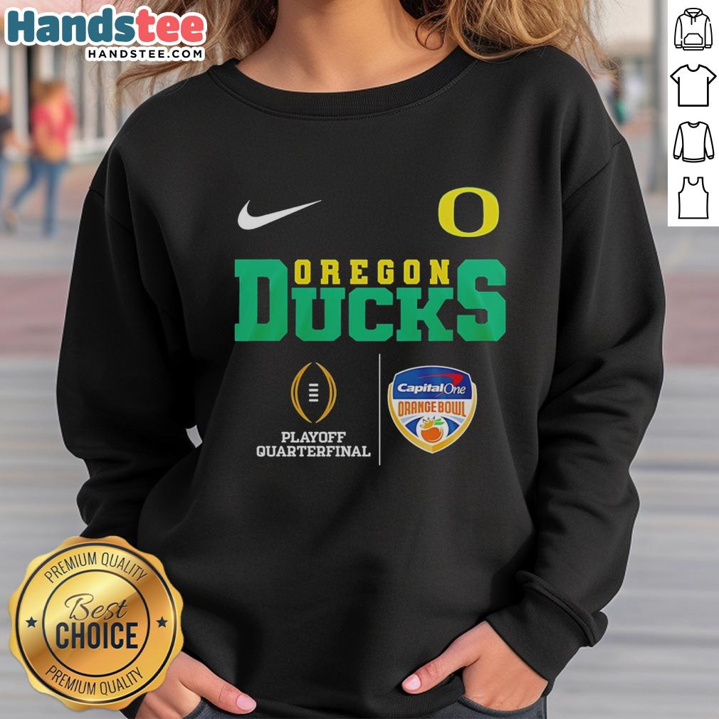 Alt Text: Original Oregon Ducks NCAA 2026 Cotton Bowl Champions sweatshirt featuring vibrant team colors and logo design.