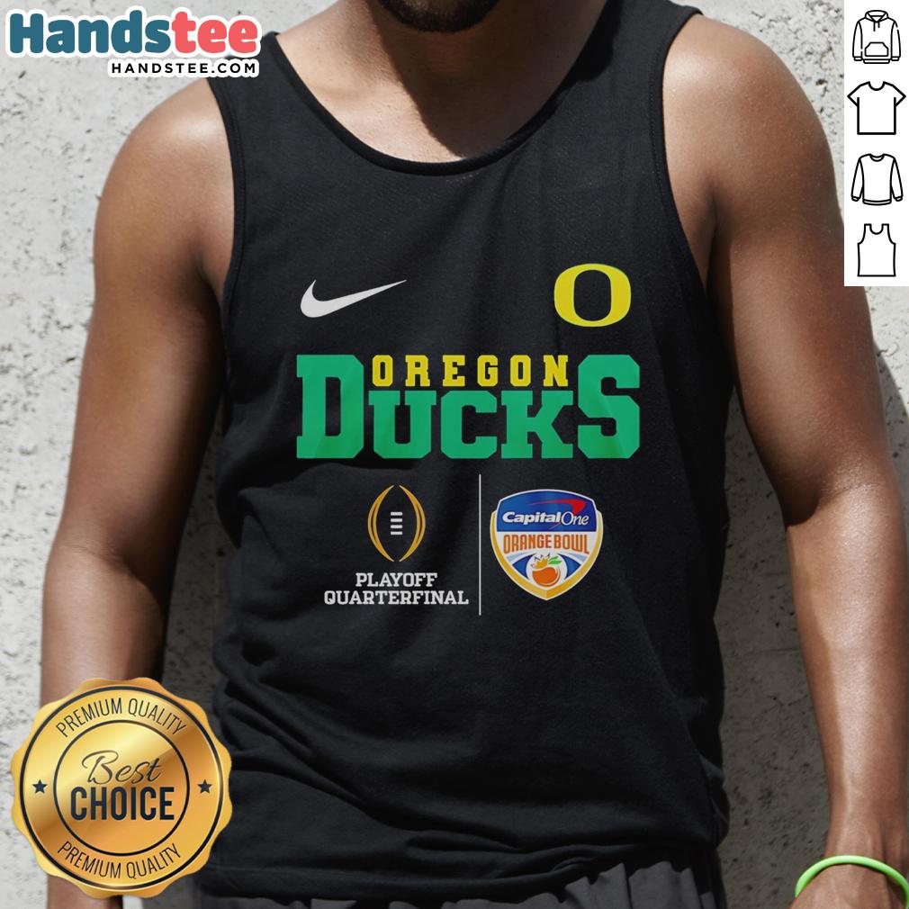 Original Oregon Ducks NCAA 2026 Cotton Bowl Champions tank top featuring team logo and vibrant design.