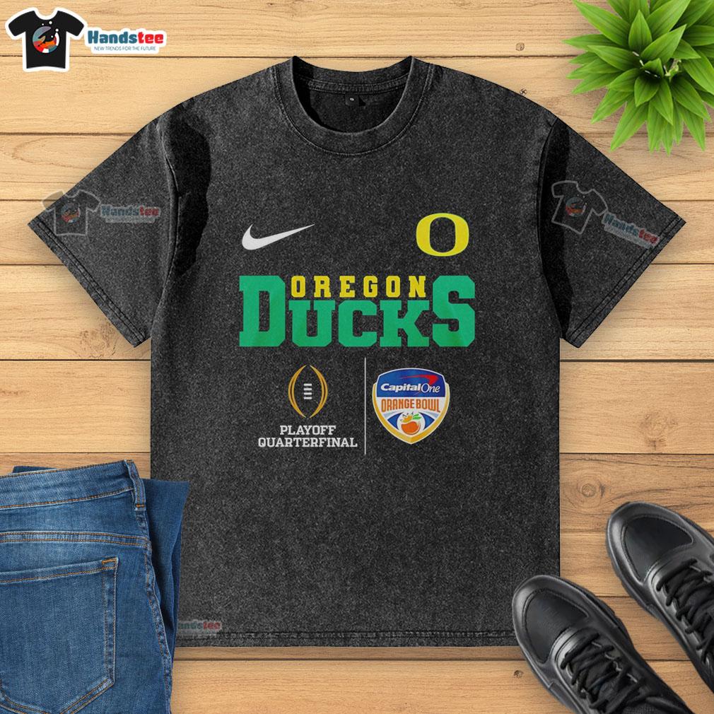 Alt Text: Original Oregon Ducks NCAA 2026 Cotton Bowl Champions washed t-shirt, featuring vibrant team colors and logo design.
