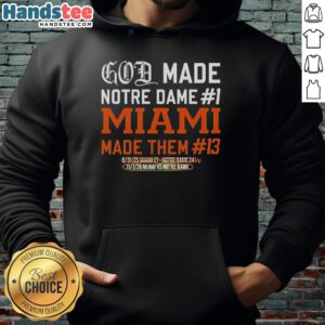 Premium God Made Notre Dame hoodie in Miami, featuring stylish design and quality craftsmanship for fans and fashion lovers.