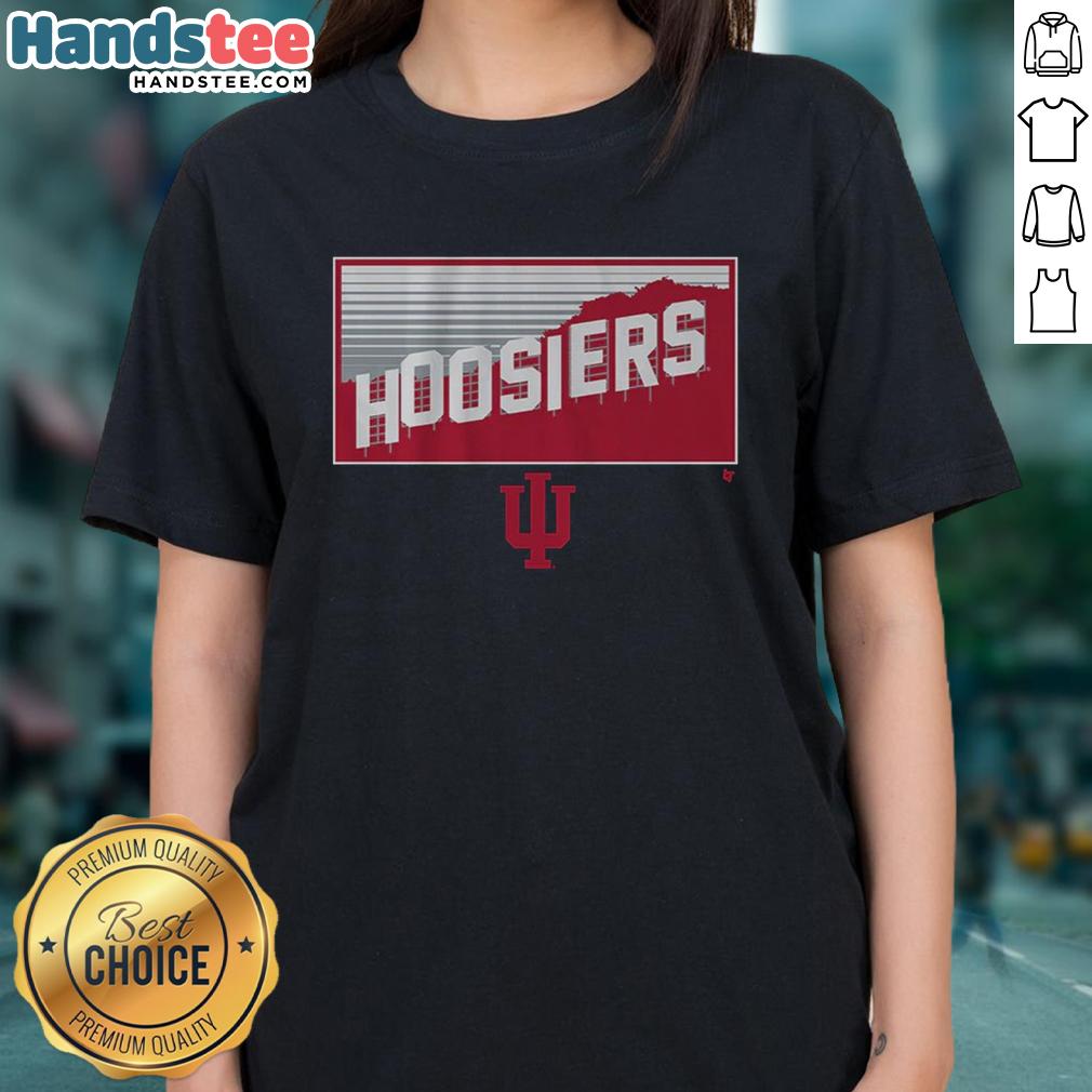 Alt Text: Premium Indiana Football Hoosiers in Hollywood ladies tee, featuring stylish design and vibrant team colors.
