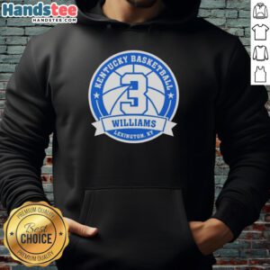 Premium Kam Williams 3 Kentucky Basketball Hoodie featuring team logo and stylish design, perfect for fans.