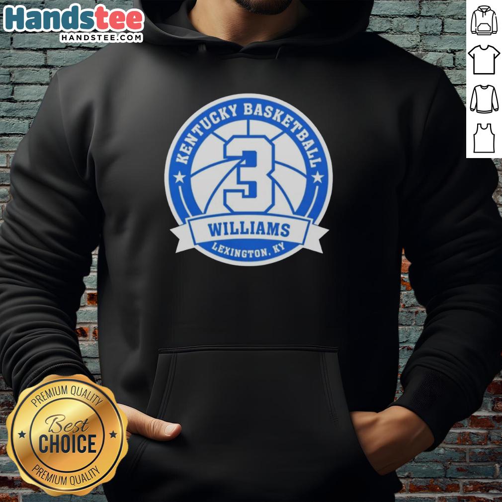 Premium Kam Williams 3 Kentucky Basketball Hoodie featuring team logo and stylish design, perfect for fans.
