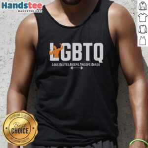 Premium LGBTQ tank top featuring bold design, perfect for showcasing legs, glutes, biceps, triceps, and quads.