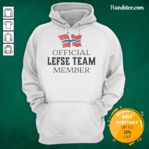Premium Official Lefse Team Member Norwegian Hoodie featuring authentic design and cozy fabric for fans of Norwegian culture.
