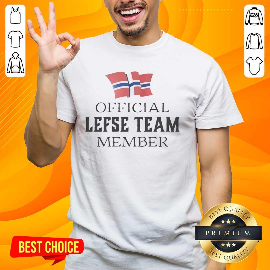 Premium Official Lefse Team Member Norwegian T-Shirt featuring vibrant graphics and comfortable fit for fans of Norwegian culture.