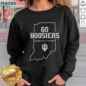 Cozy Pretty Go Indiana Hoosiers 2026 CFP Peach Bowl sweatshirt, perfect for fans showing team spirit this season.