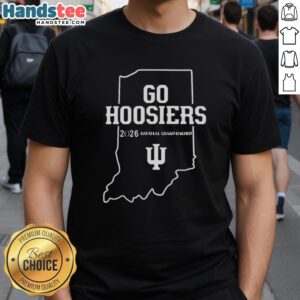 Alt Text: Pretty Go Indiana Hoosiers 2026 CFP Peach Bowl T-Shirt featuring team colors and logo for fans and supporters.