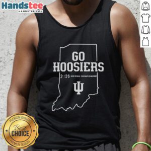 Alt Text: Stylish Pretty Go Indiana Hoosiers 2026 CFP Peach Bowl tank top featuring team colors and logo for fans.