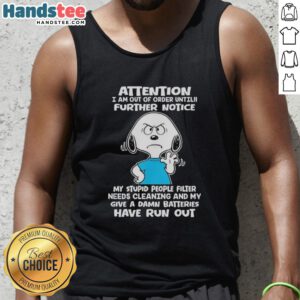 Pretty Snoopy tank top with 'My Stupid People Filter Needs Cleaning' text, perfect for casual summer outfits.
