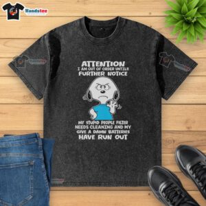 Pretty Snoopy t-shirt with 'My Stupid People Filter Needs Cleaning' design, perfect for casual and fun outfits.