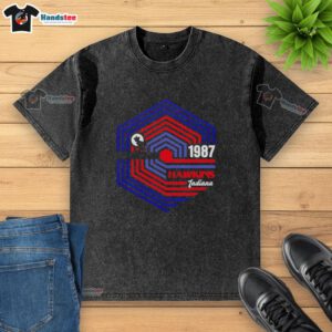 Alt Text: Vintage 'Pretty Stranger 1987' t-shirt featuring Hawkins, Indiana design inspired by Stranger Things series.