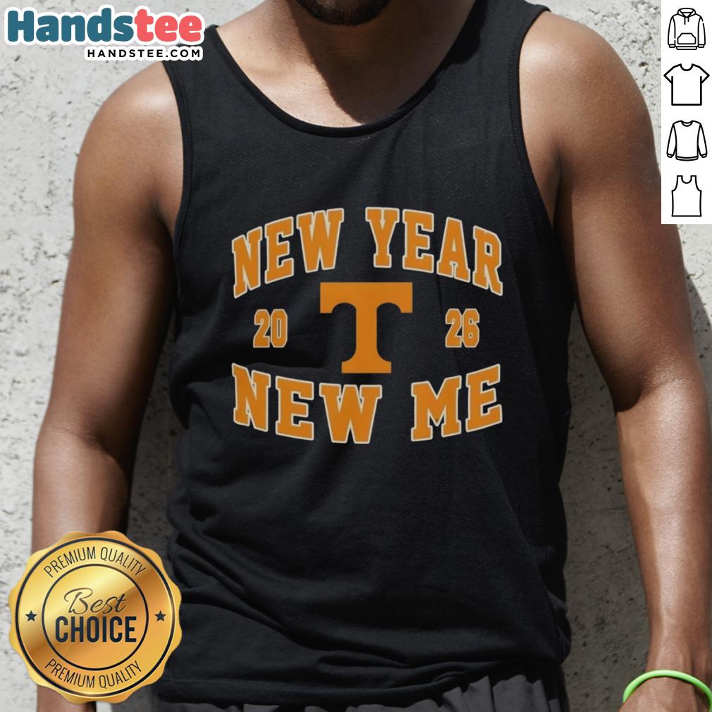 Pretty Tennessee Volunteers New Year New Me 2026 logo tank top featuring vibrant colors and a trendy design.