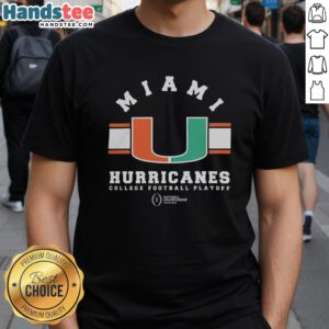 Alt Text: Miami Hurricanes 2026 National Championship logo T-shirt for top college football playoff fans.