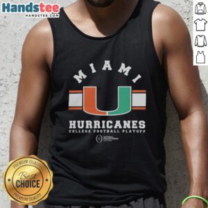 2026 National Championship logo tank top featuring Miami Hurricanes design for top college football playoff fans.
