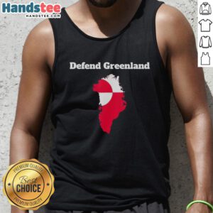 Top Defend Greenland I Stand For Greenland tank top featuring a bold design promoting Greenland awareness and pride.