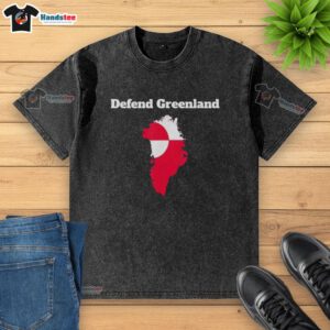 Top Defend Greenland I Stand For Greenland washed t-shirt featuring a bold graphic design on a casual fit.