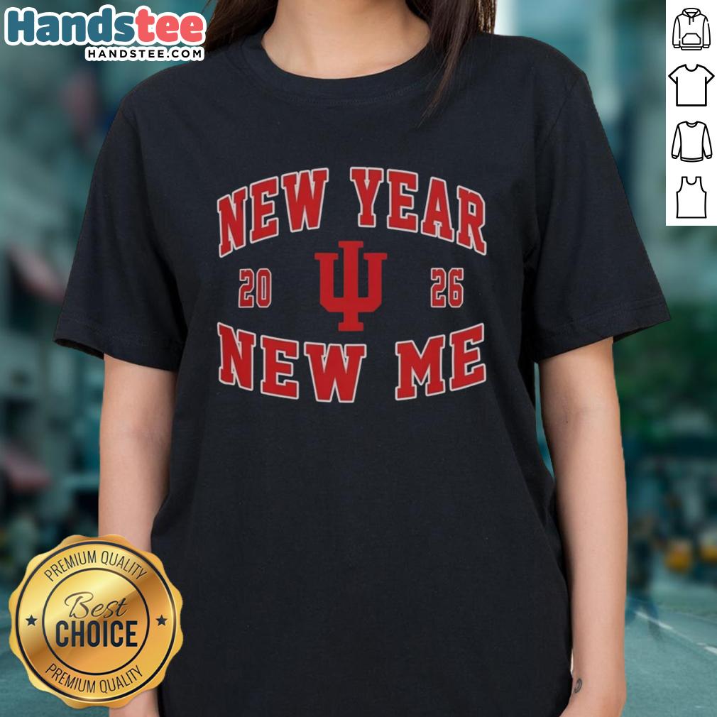 Top Indiana Hoosiers Football New Year New Me 2026 logo on a stylish ladies tee for fans and supporters.