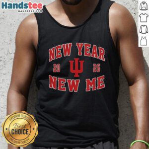 Top Indiana Hoosiers Football 2026 'New Year New Me' Logo Tank Top featuring vibrant team colors and bold design.