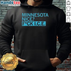 Top Minnesota Nice Fck Ice Hoodie showcasing a stylish design perfect for winter wear in Minnesota.