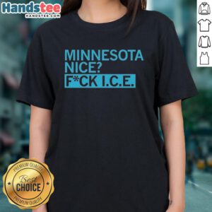 Top Minnesota Nice Fck Ice Ladies Tee featuring a bold graphic design, perfect for showcasing Minnesota pride.