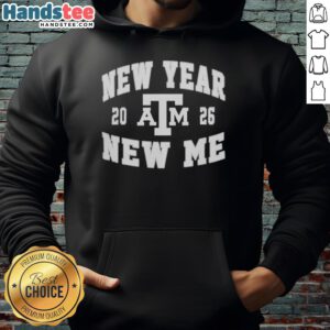 Alt Text: Top Texas A&M Aggies New Year New Me 2026 logo hoodie in maroon featuring the Aggies emblem and stylish design.