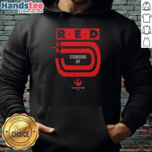 Awesome Red 5 Standing By Yavin Star Wars Hoodie featuring iconic Star Wars graphics and vibrant colors.