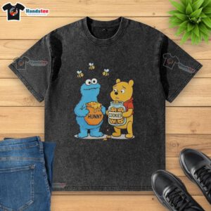 Good Character Swap Cookie and Honey Jar Mashup design on a washed t-shirt, perfect for casual wear enthusiasts.