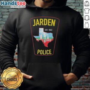 Good Jarden Police Est 1843 hoodie featuring a stylish design, perfect for fans of vintage police memorabilia.