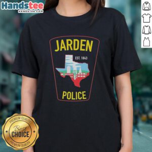 Good Jarden Police Est. 1843 Ladies Tee featuring a stylish design and comfortable fit, perfect for casual wear.