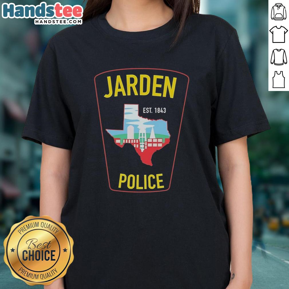 Good Jarden Police Est. 1843 Ladies Tee featuring a stylish design and comfortable fit, perfect for casual wear.