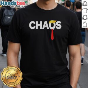 Good Kings Of Chaos Trump T-Shirt featuring bold graphics and vibrant colors, perfect for political enthusiasts and casual wear.