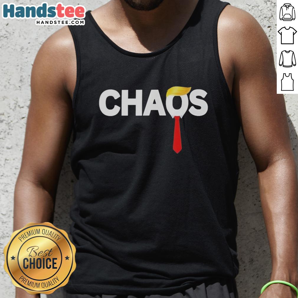 Good Kings of Chaos Trump tank top featuring a bold design, perfect for fans of political satire and unique apparel.