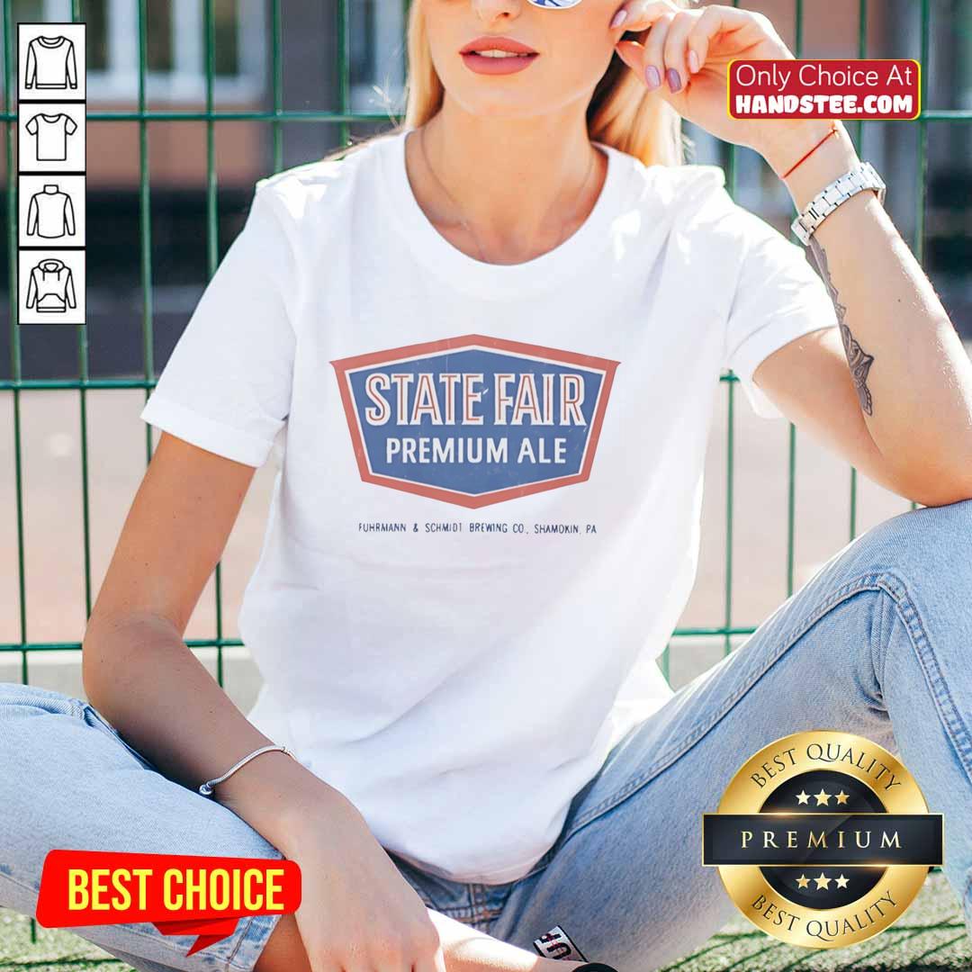 Good State Fair Premium Ale from FS Brewing, featured on a stylish ladies tee, perfect for beer lovers and festival enthusiasts.