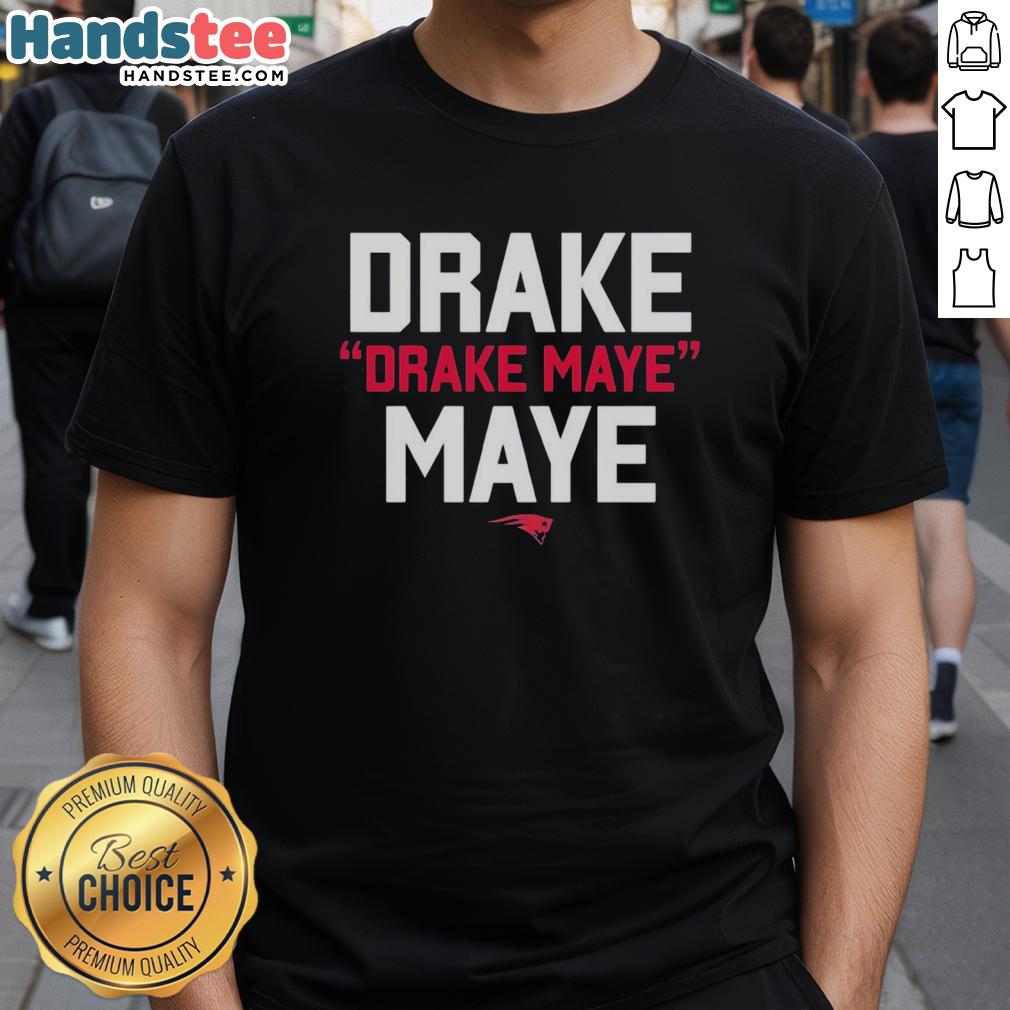 Drake Maye MVP New England Patriots small logo t-shirt, featuring a stylish design for football fans.