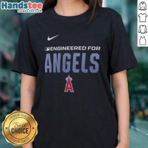 Los Angeles Angels MLB logo on a stylish ladies tee, perfect for fans of Nice Engineered apparel.